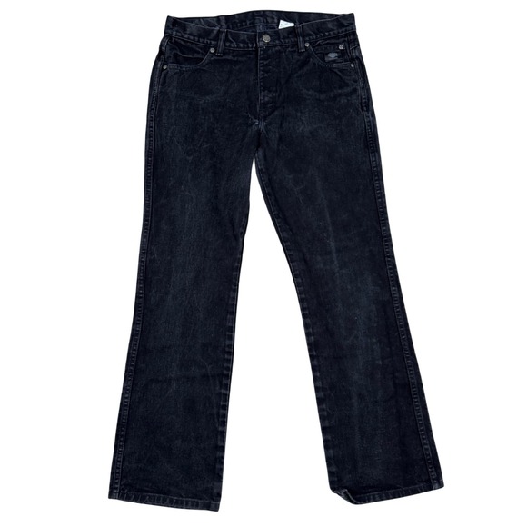 Harley-Davidson Denim - VTG Harley Davidson Jeans 29x31.5 Biker Denim Black Straight Leg Moto Gorpcore